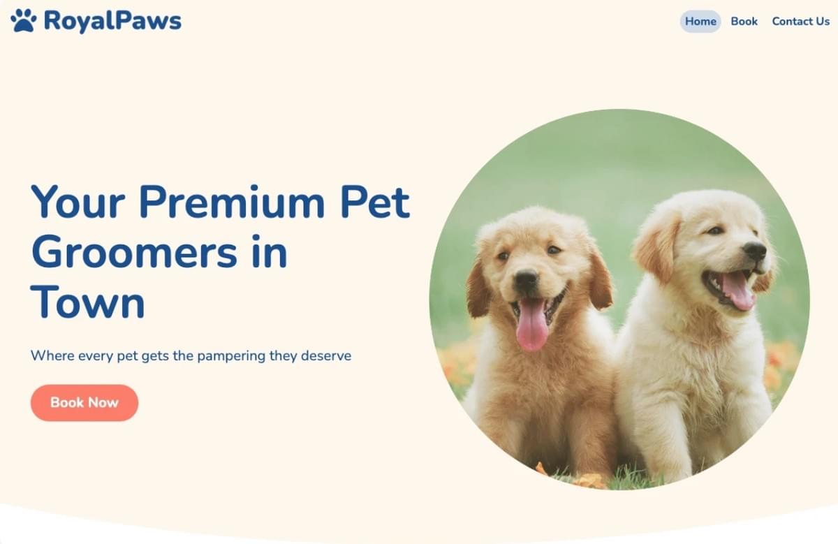 RoyalPaws Startup-Vorlage von Strikingly RoyalPaws Startup-Vorlage von Strikingly