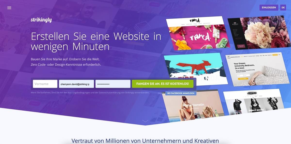 Strikingly Landing Page Strikingly Landing Page