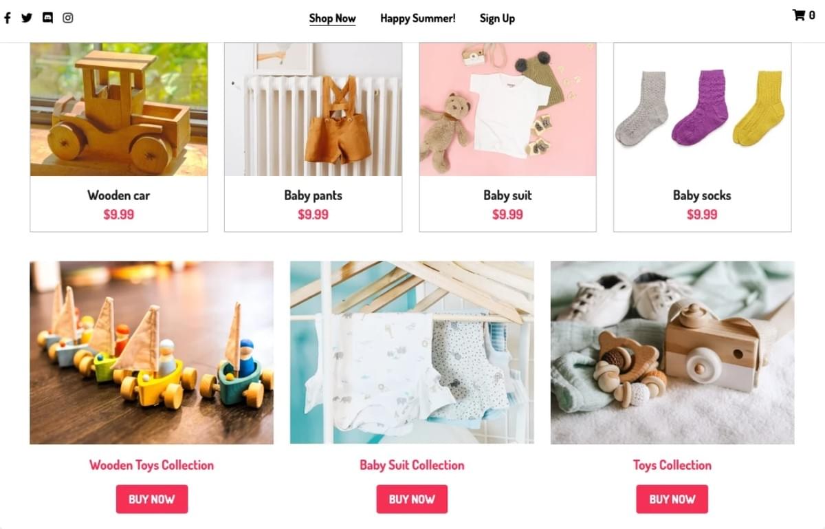 Peggi Store-sjabloon van Strikingly Peggi Store-sjabloon van Strikingly