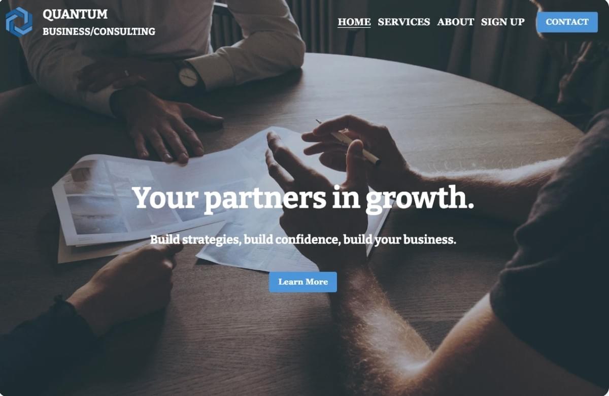 Quantum Marketing Template von Strikingly Quantum Marketing Template von Strikingly