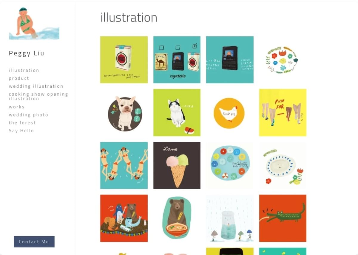 Site de design gráfico: Peggy Liu Site de design gráfico: Peggy Liu