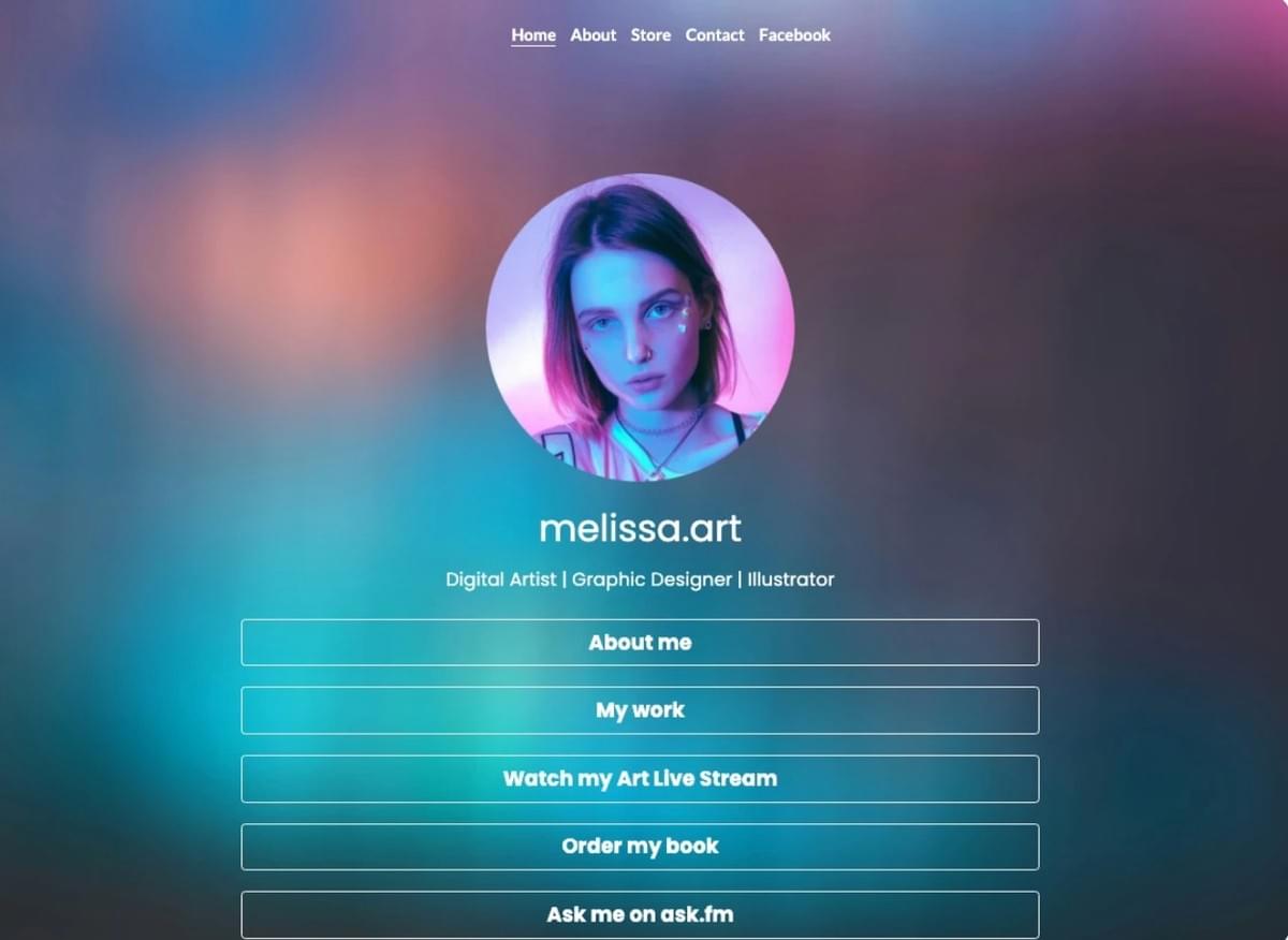 Melissa.Art Template from Strikingly Melissa.Art Template from Strikingly