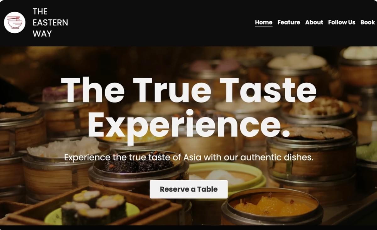 Het Oosterse Weg Restaurant Website Sjabloon van Strikingly Het Oosterse Weg Restaurant Website Sjabloon van Strikingly