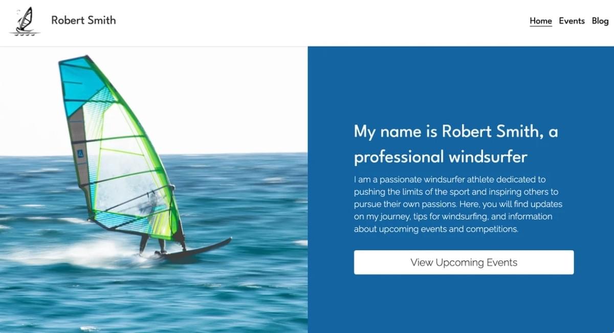 Template Windsurfer da Strikingly Template Windsurfer da Strikingly