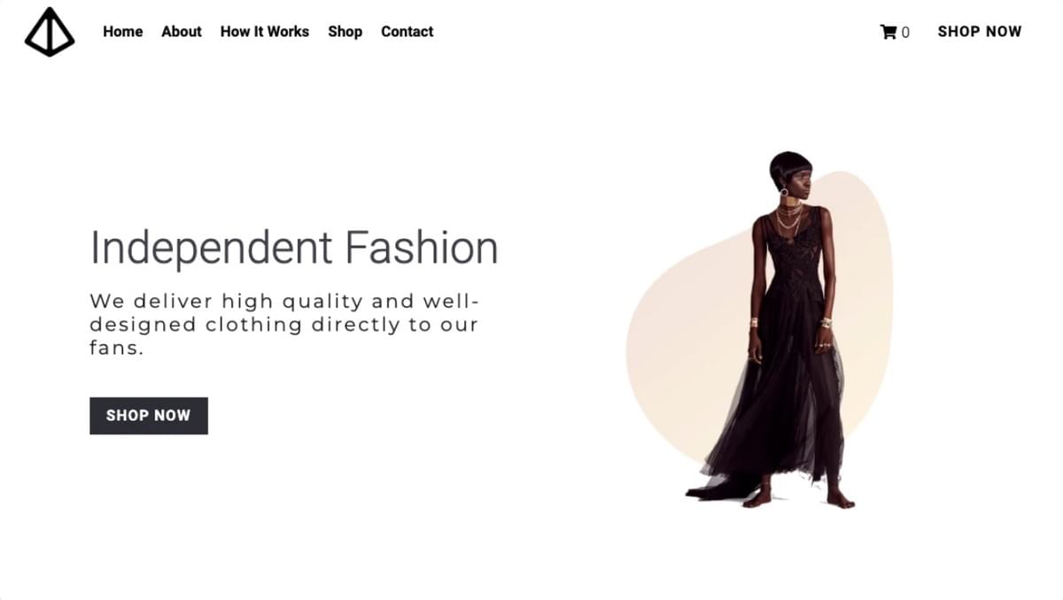 Template de Boutique Online Glow da Strikingly Template de Boutique Online Glow da Strikingly