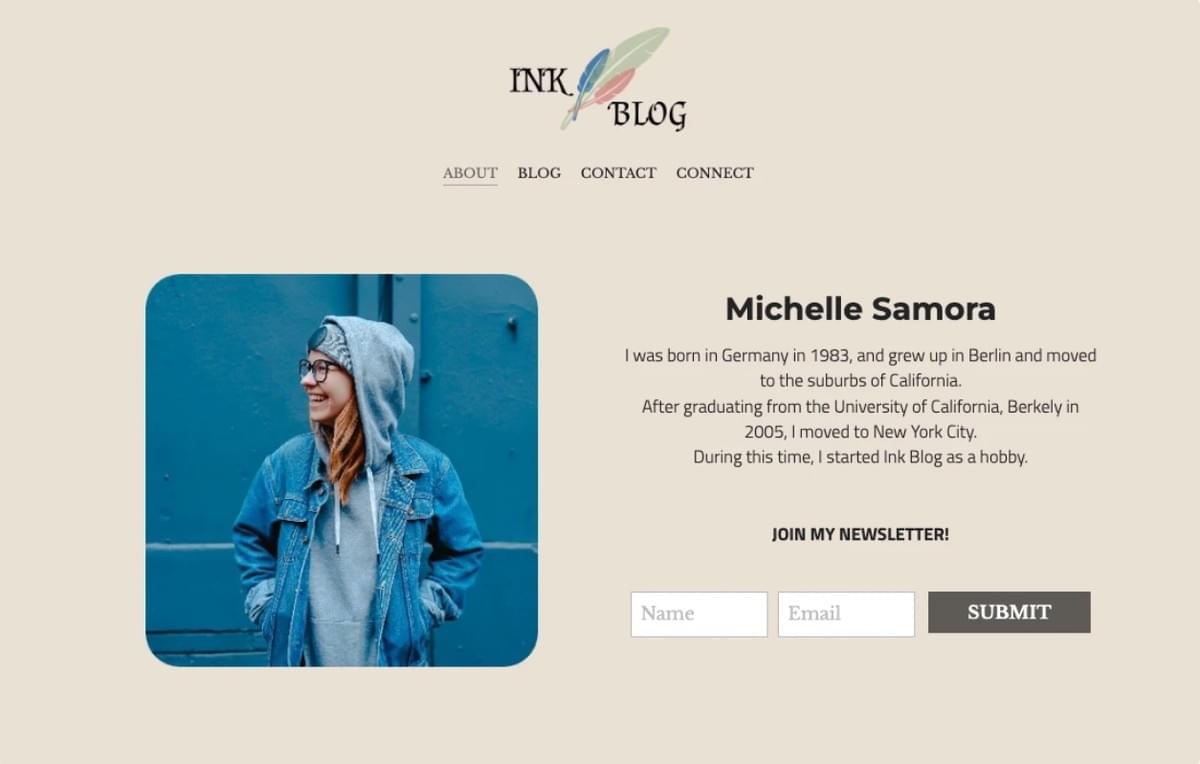 Inkt Blog Website Sjabloon van Strikingly Inkt Blog Website Sjabloon van Strikingly