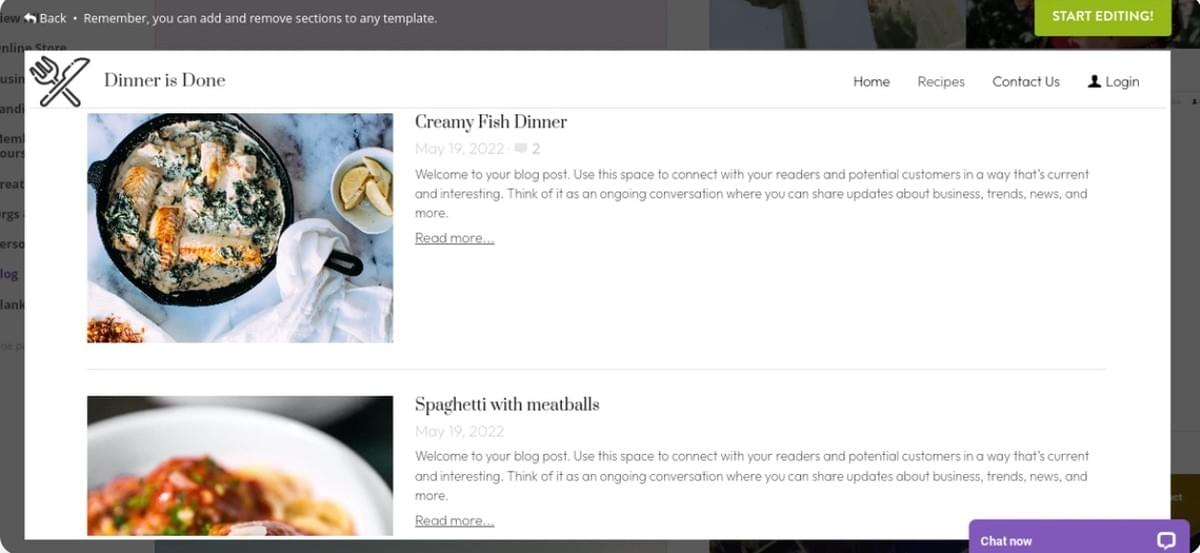 Hoe start je een foodblog met Strikingly - Pas je site aan Hoe start je een foodblog met Strikingly - Pas je site aan