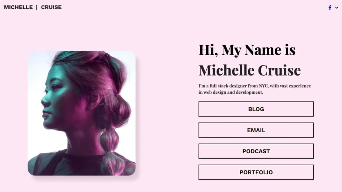 Bio Link Template van Strikingly Bio Link Template van Strikingly