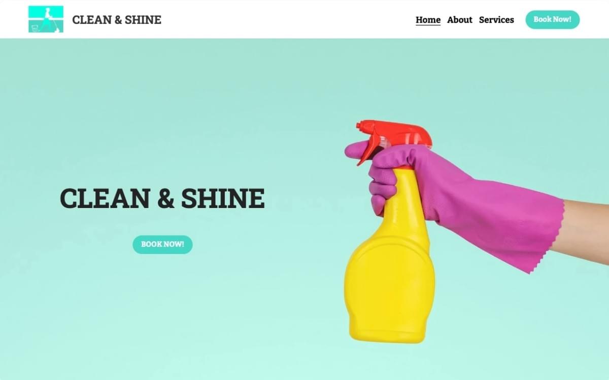 Modelo Clean & Shine da Strikingly Modelo Clean & Shine da Strikingly