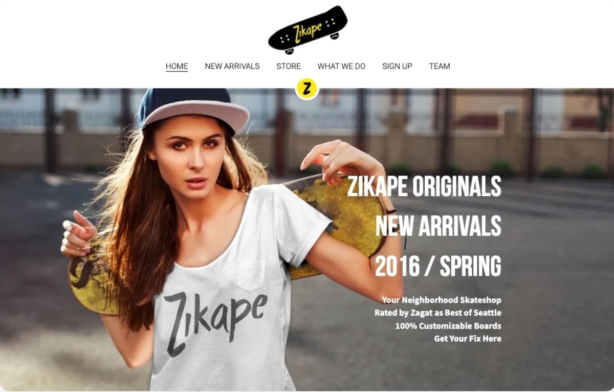 Zikape Marken-Template von Strikingly Zikape Marken-Template von Strikingly