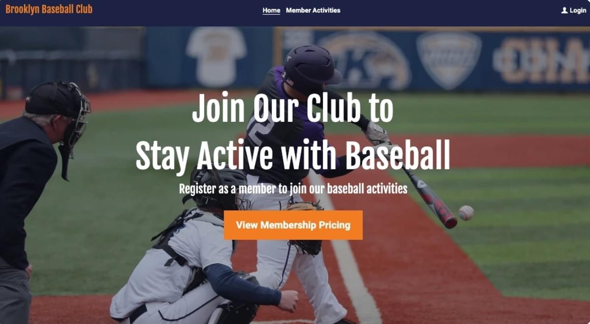 Baseball Club Sjabloon van Strikingly Baseball Club Sjabloon van Strikingly