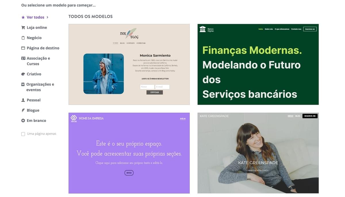 Modelos de Sites Strikingly Modelos de Sites Strikingly