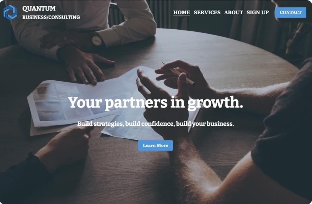 Quantum: B2B Sales Template from Strikingly Quantum: B2B Sales Template from Strikingly