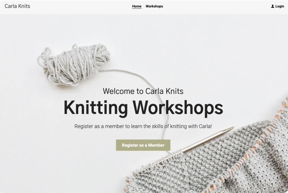 Carla Knits-Markenvorlage von Strikingly Carla Knits-Markenvorlage von Strikingly