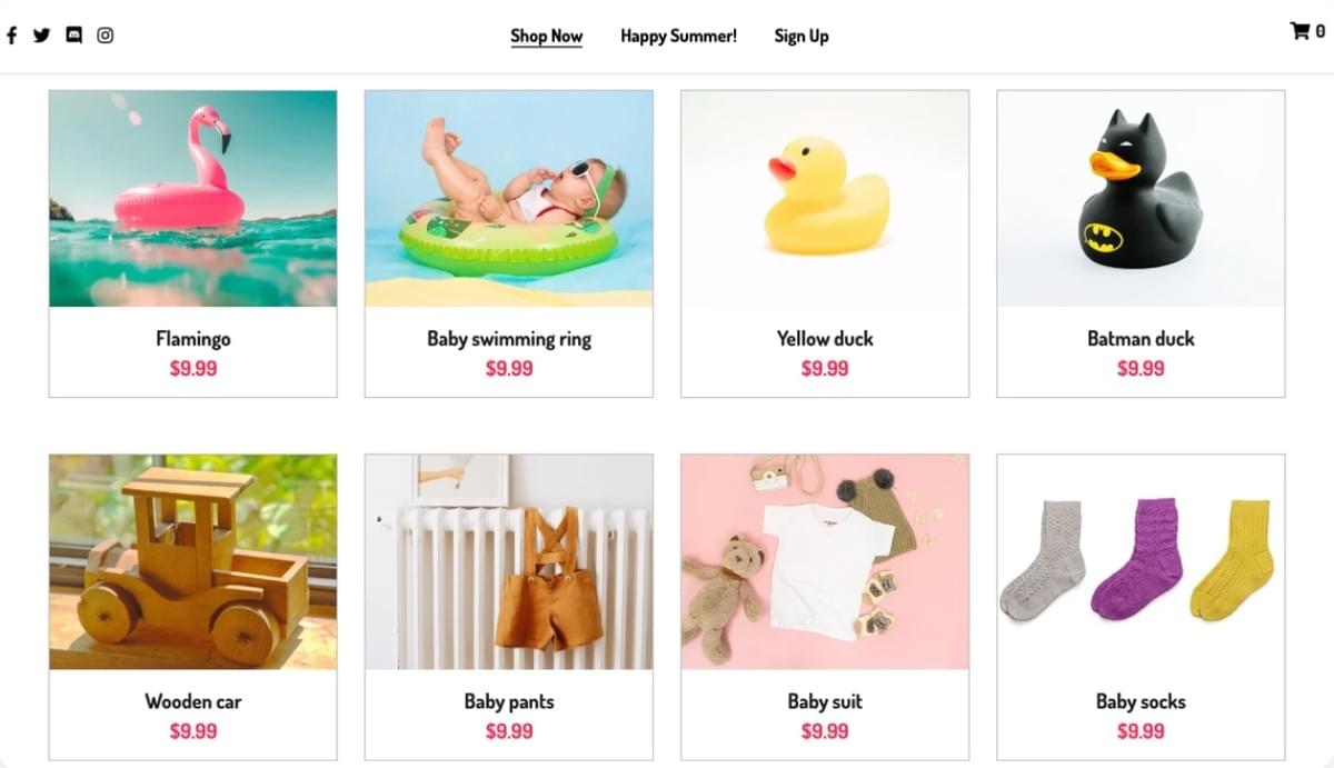 Peggi Online Winkel Sjabloon van Strikingly Peggi Online Winkel Sjabloon van Strikingly