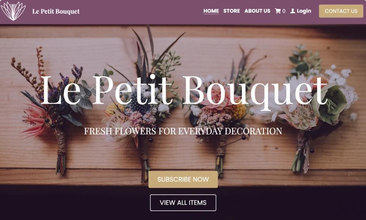 Modelo Le Petit Bouquet da Strikingly Modelo Le Petit Bouquet da Strikingly
