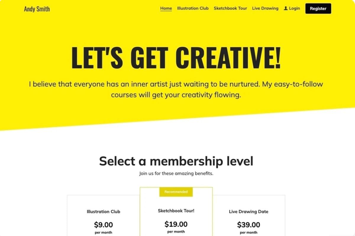 Vamos Ser Criativos Template de Site Gratuito da Strikingly Vamos Ser Criativos Template de Site Gratuito da Strikingly