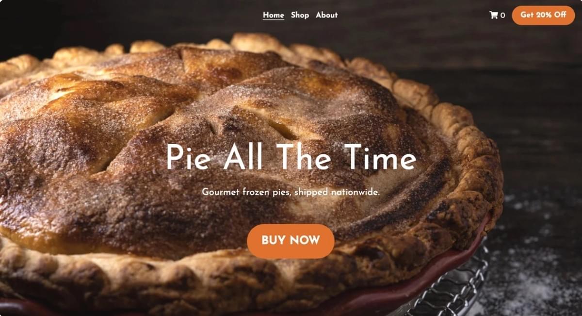 Template Pie All the Time da Strikingly Template Pie All the Time da Strikingly