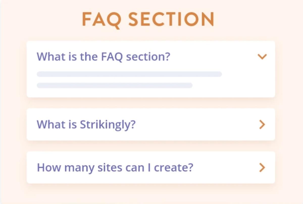 Desenhe Sua Página de FAQ com Strikingly Desenhe Sua Página de FAQ com Strikingly