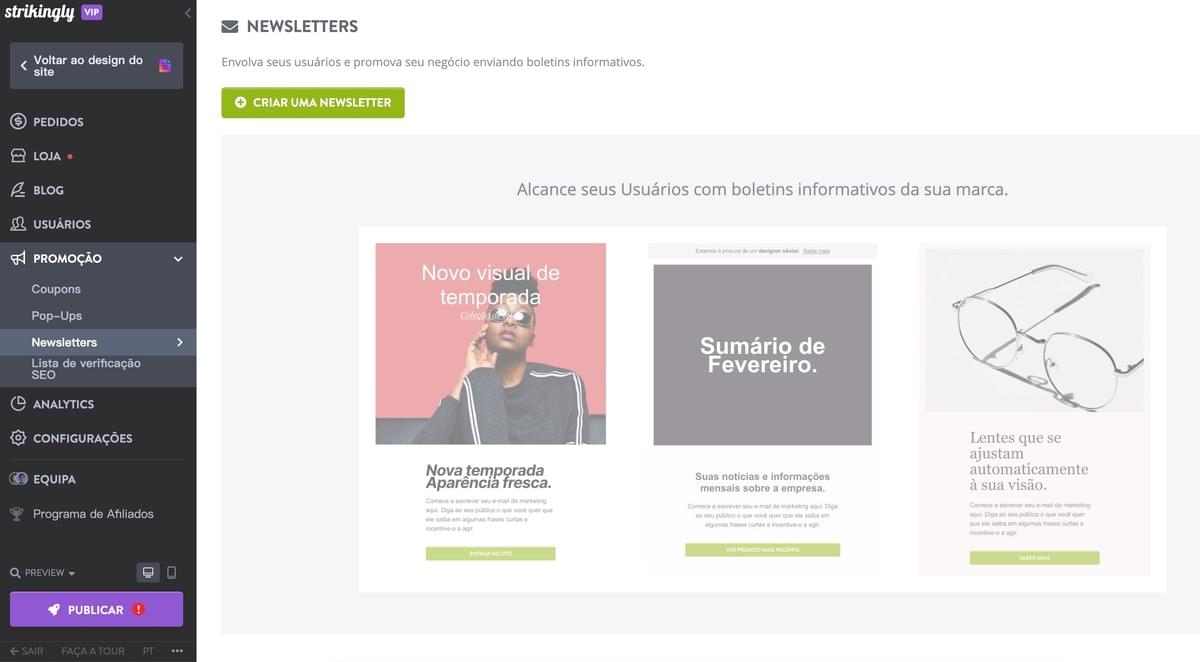 Strikingly Boletim Informativo Recurso Strikingly Boletim Informativo Recurso