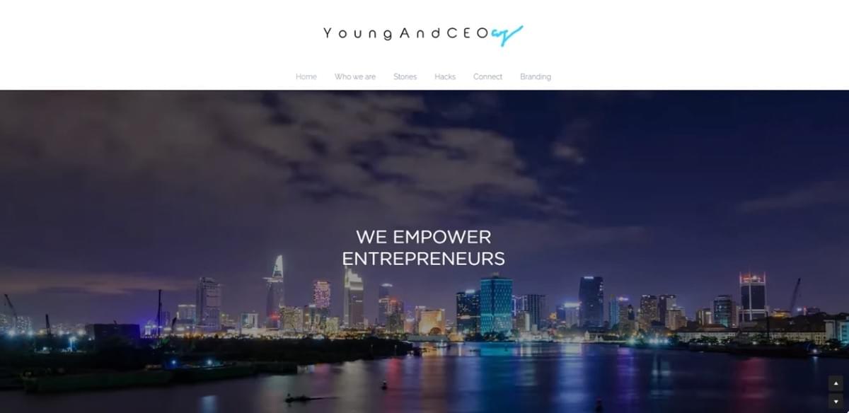 Site da Young and CEO da Strikingly Site da Young and CEO da Strikingly