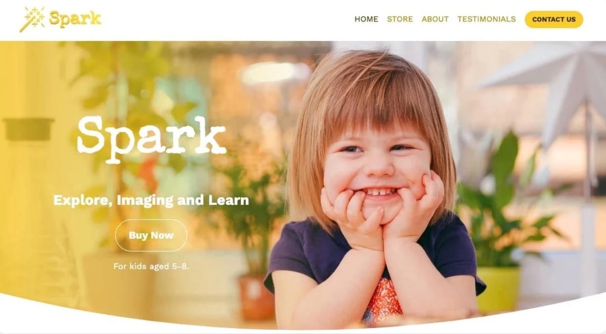 Modelo Spark Online da Strikingly Modelo Spark Online da Strikingly