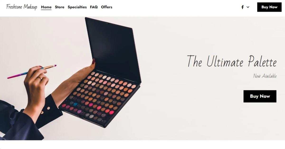 Template de Maquiagem Freshtone da Strikingly Template de Maquiagem Freshtone da Strikingly