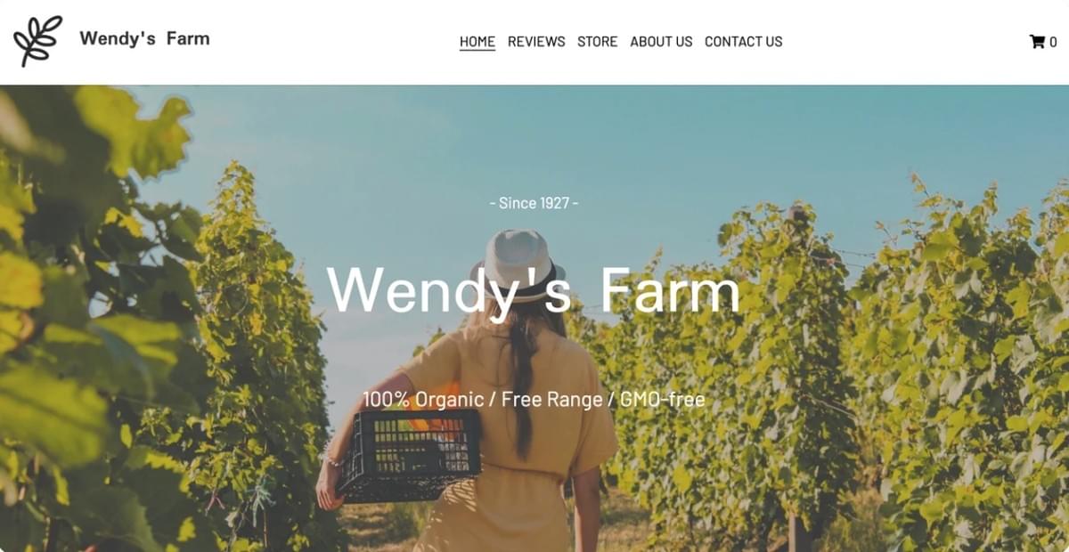 Modelo de Loja Online Wendy's Farm da Strikingly Modelo de Loja Online Wendy's Farm da Strikingly