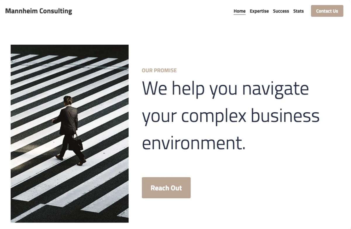 Mannheim: B2B-verkoopsjabloon van Strikingly Mannheim: B2B-verkoopsjabloon van Strikingly