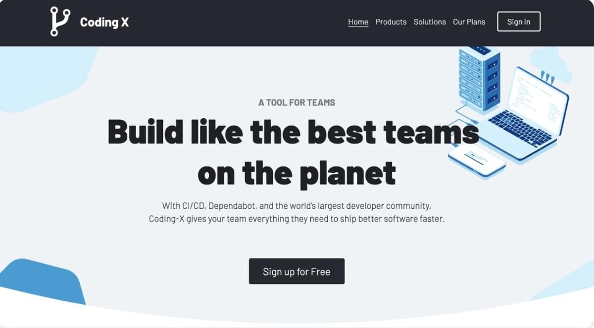 Coding X-sjabloon van Strikingly Coding X-sjabloon van Strikingly