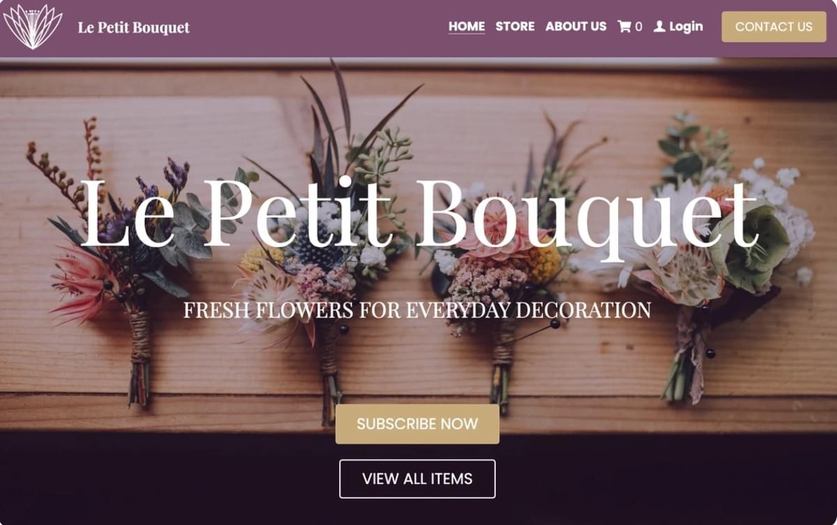 Modelo Le Petit Bouquet da Strikingly Modelo Le Petit Bouquet da Strikingly