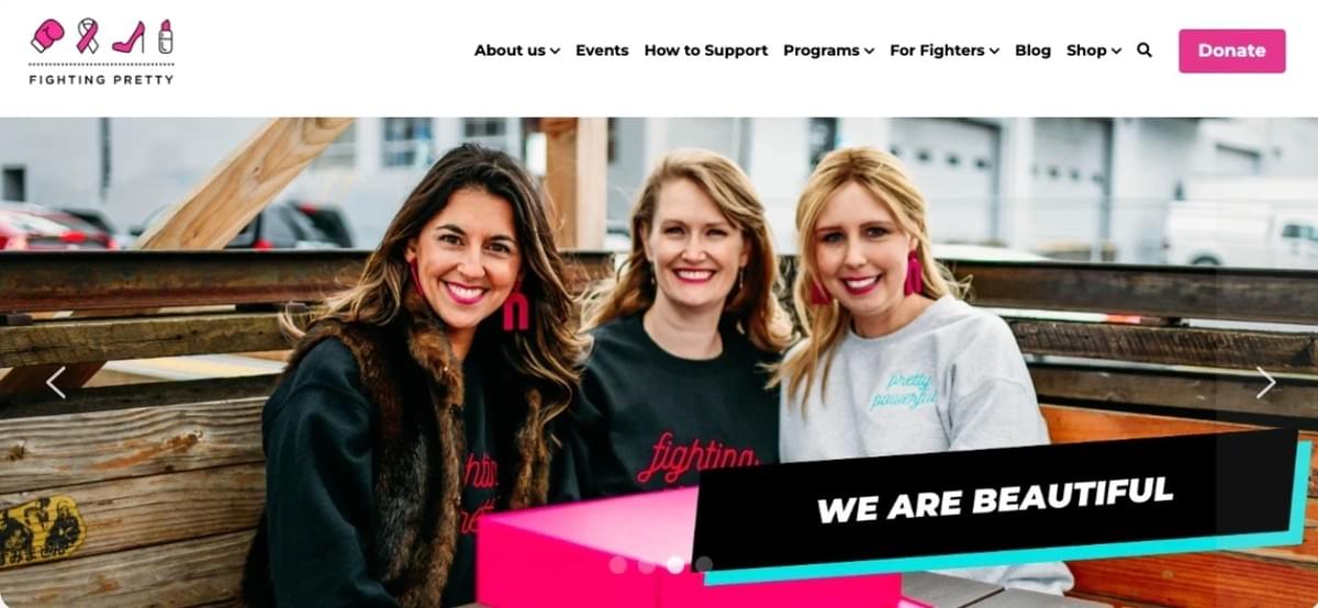 Mensagens de marca da Fighting Pretty Mensagens de marca da Fighting Pretty