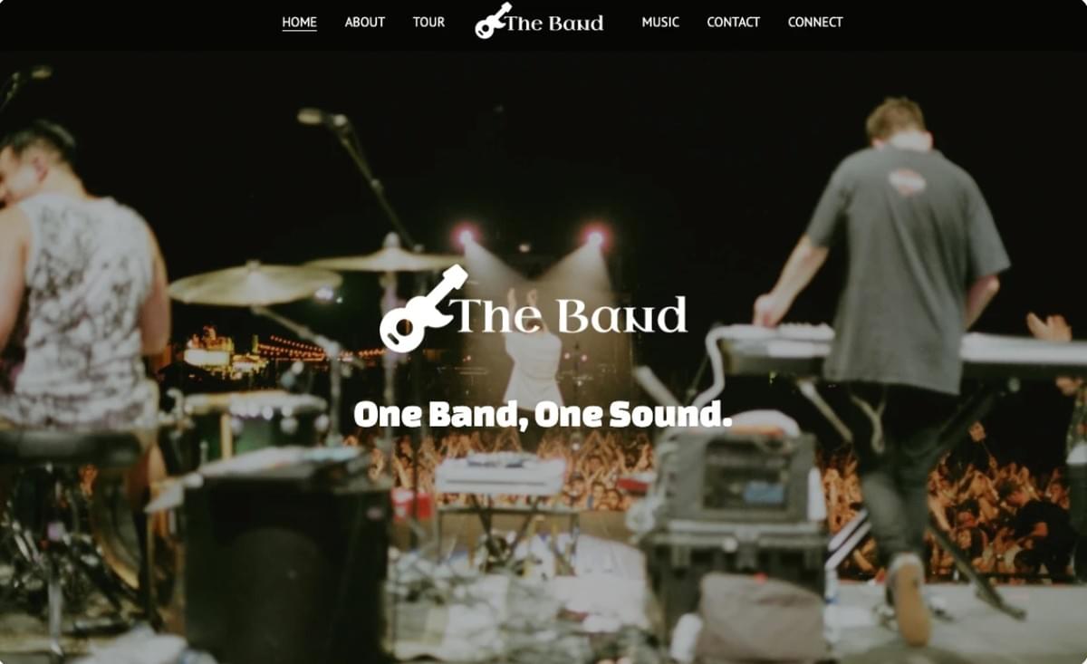 Het Band Sjabloon van Strikingly Het Band Sjabloon van Strikingly