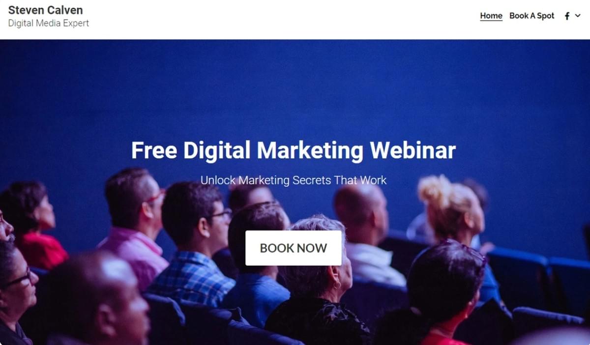Marketing Webinar Sjabloon van Strikingly Marketing Webinar Sjabloon van Strikingly