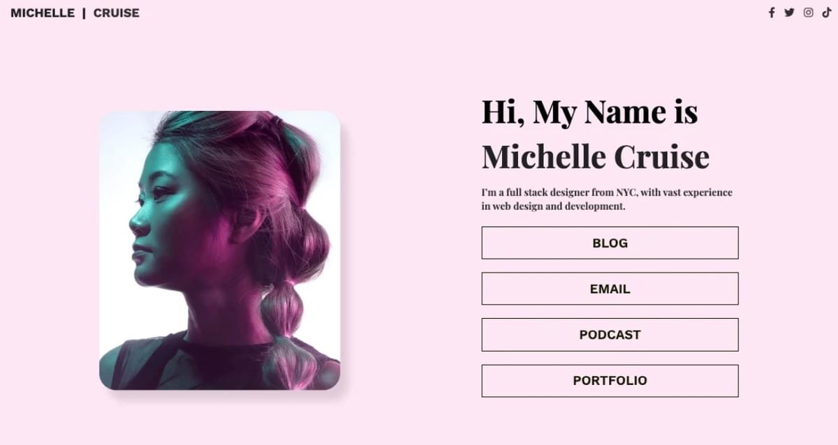 Michelle Cruise Sjabloon van Strikingly Michelle Cruise Sjabloon van Strikingly