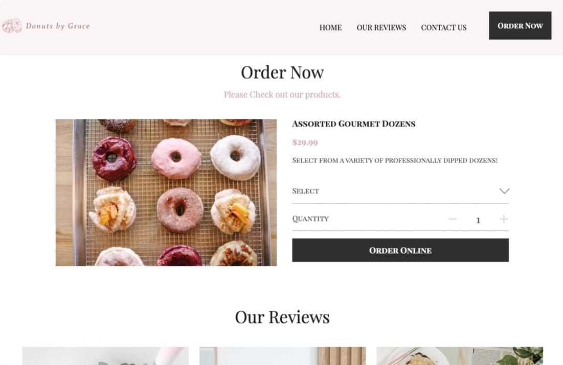 Donuts by Grace - Online-Shop-Vorlage von Strikingly Donuts by Grace - Online-Shop-Vorlage von Strikingly
