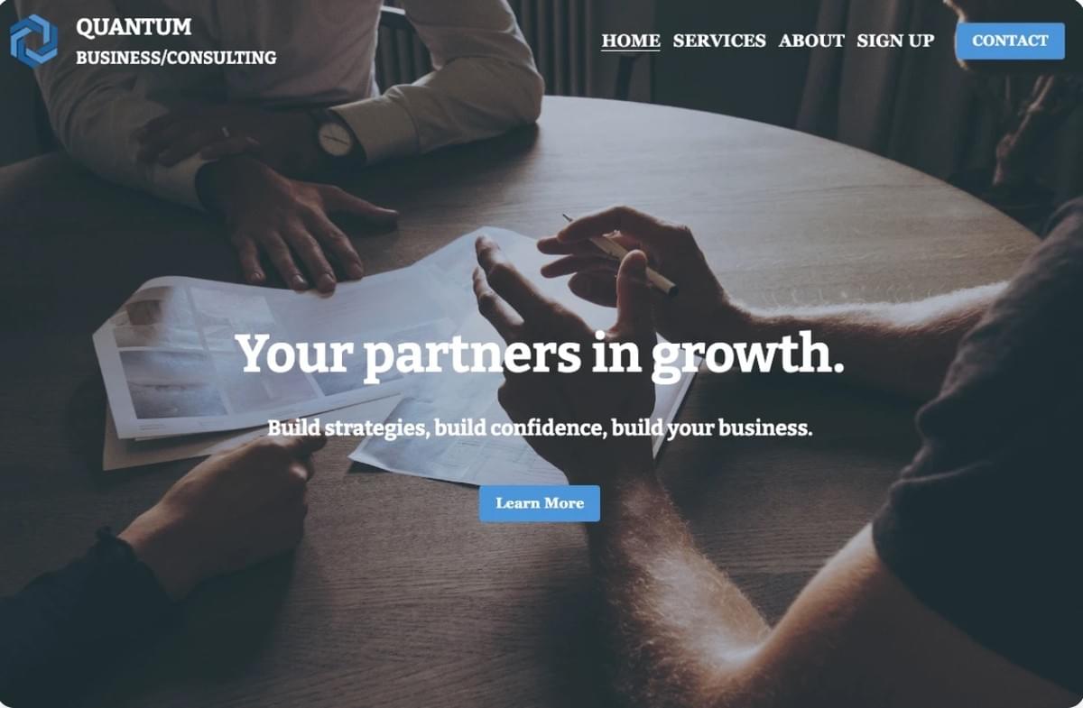 Quantum: B2B-verkoopsjabloon van Strikingly Quantum: B2B-verkoopsjabloon van Strikingly