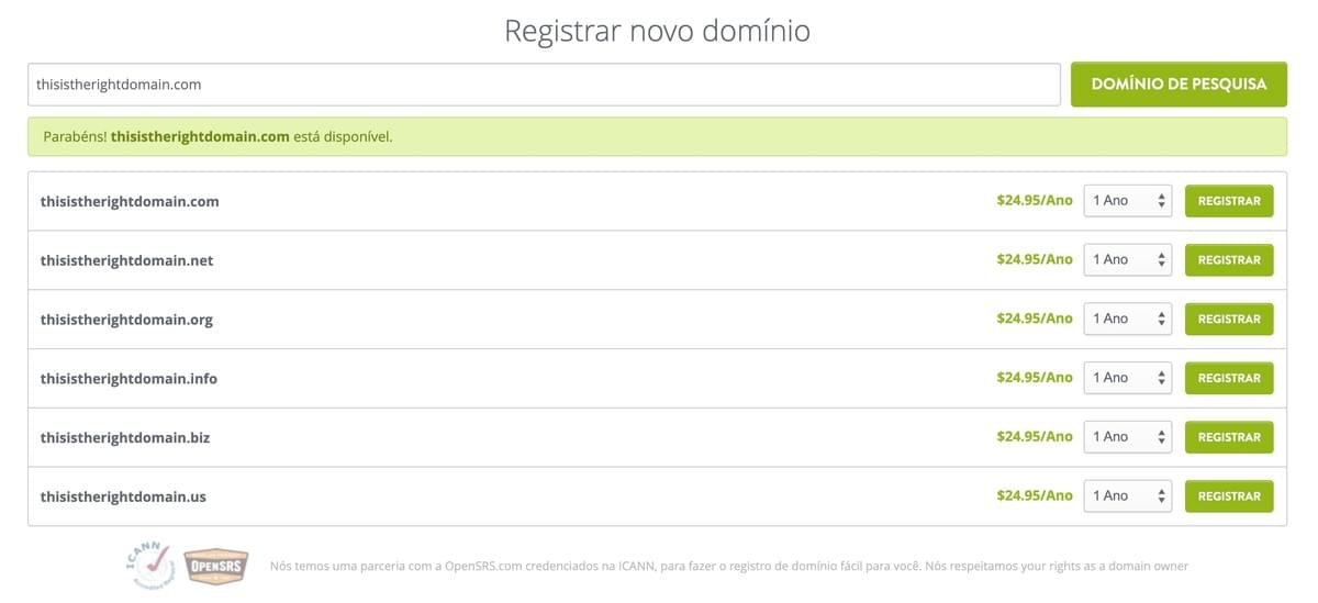 Domínio incrivelmente personalizado Domínio incrivelmente personalizado