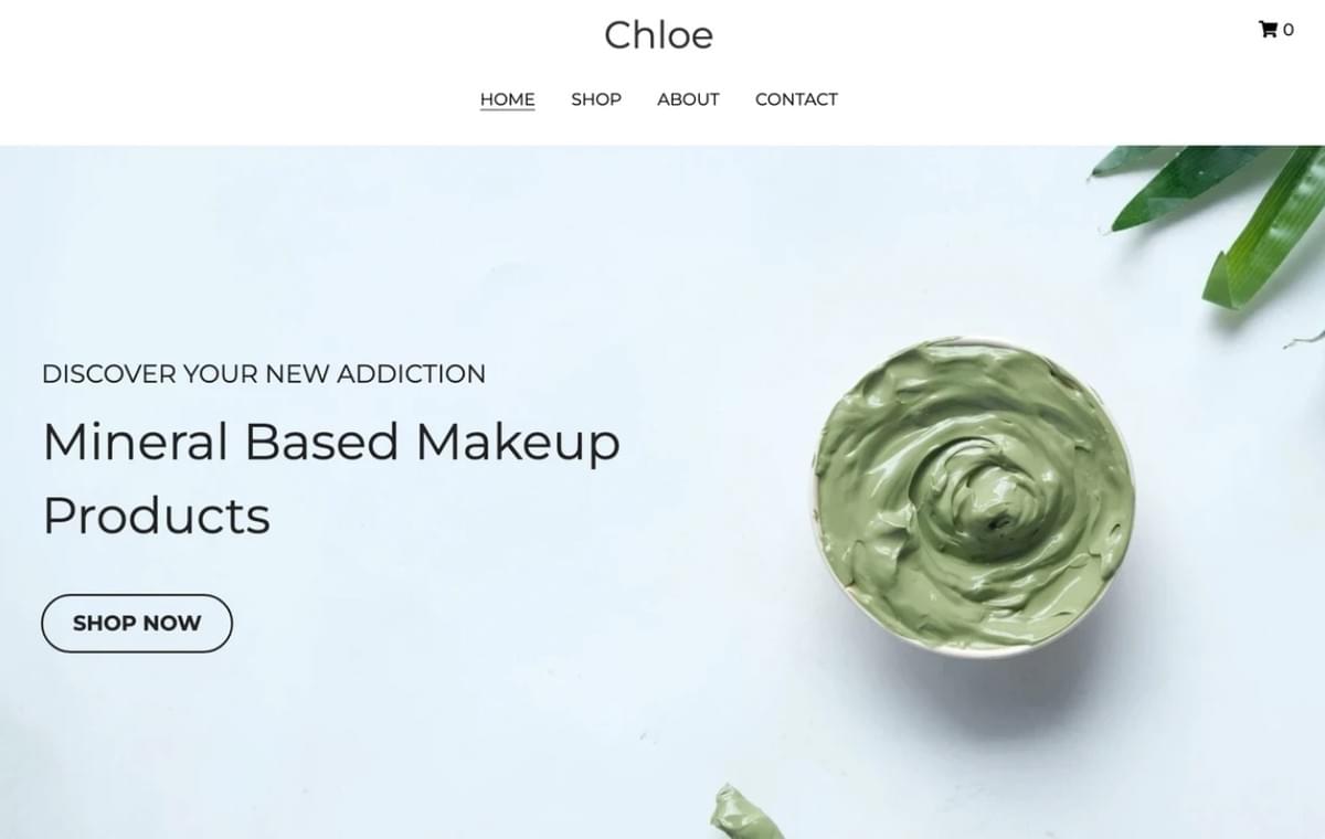 Chloe-sjabloon van Strikingly Chloe-sjabloon van Strikingly