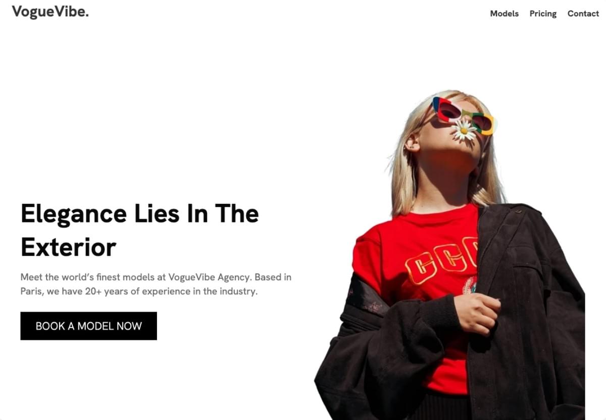 Template VogueVibe da Strikingly Template VogueVibe da Strikingly