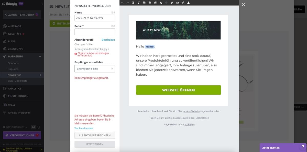 E-Mail-Personalisierung mit Strikingly – E-Mails bei abgebrochenem Warenkorb E-Mail-Personalisierung mit Strikingly – E-Mails bei abgebrochenem Warenkorb