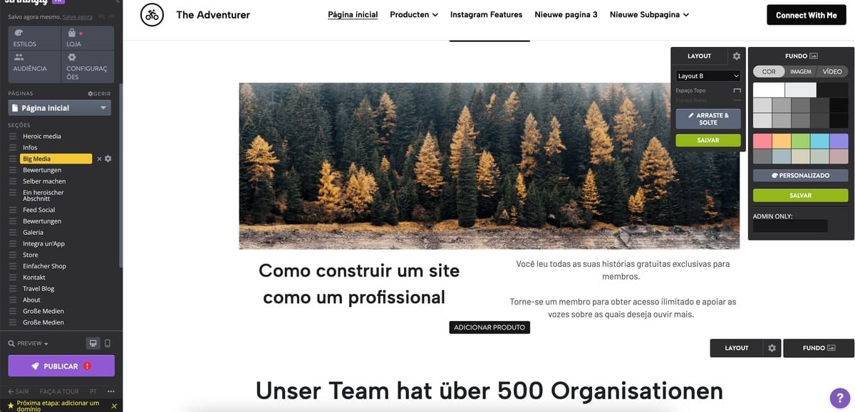 Editor de Sites Strikingly Editor de Sites Strikingly