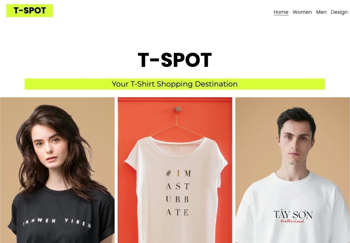 Template de Boutique Online T-Spot da Strikingly Template de Boutique Online T-Spot da Strikingly