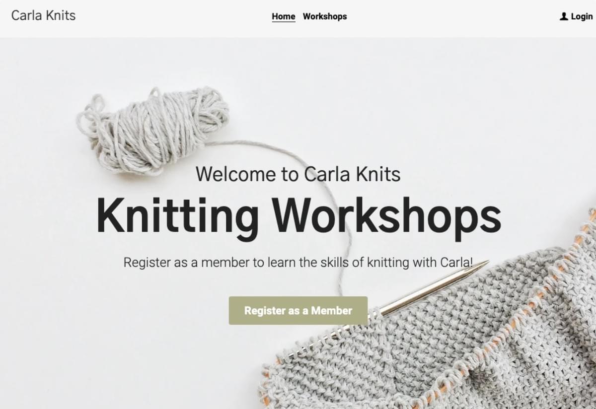 Template Carla Knits da Strikingly Template Carla Knits da Strikingly