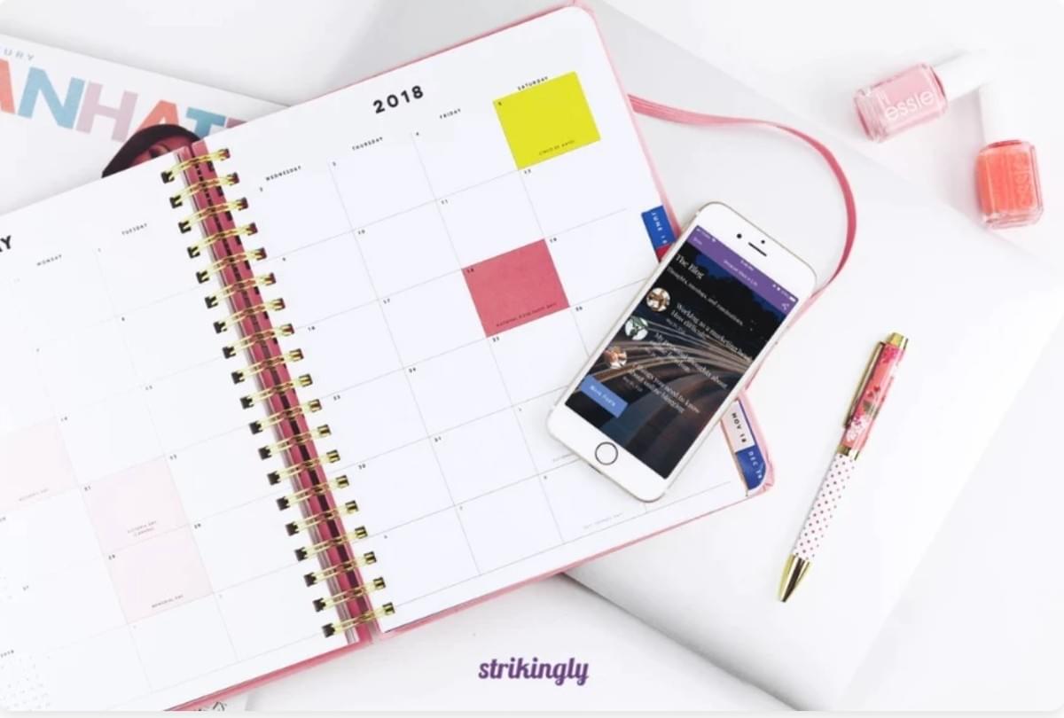 Opvallende website op een mobiel apparaat Opvallende website op een mobiel apparaat