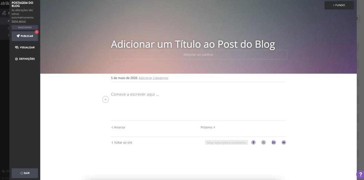 Editora de Blog Strikingly Editora de Blog Strikingly