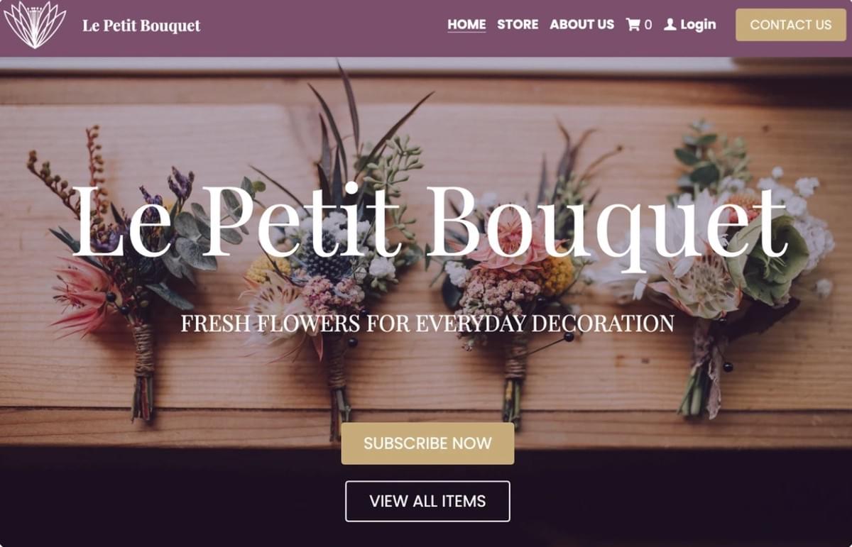 Le Petit Bouquet Sjabloon van Strikingly Le Petit Bouquet Sjabloon van Strikingly