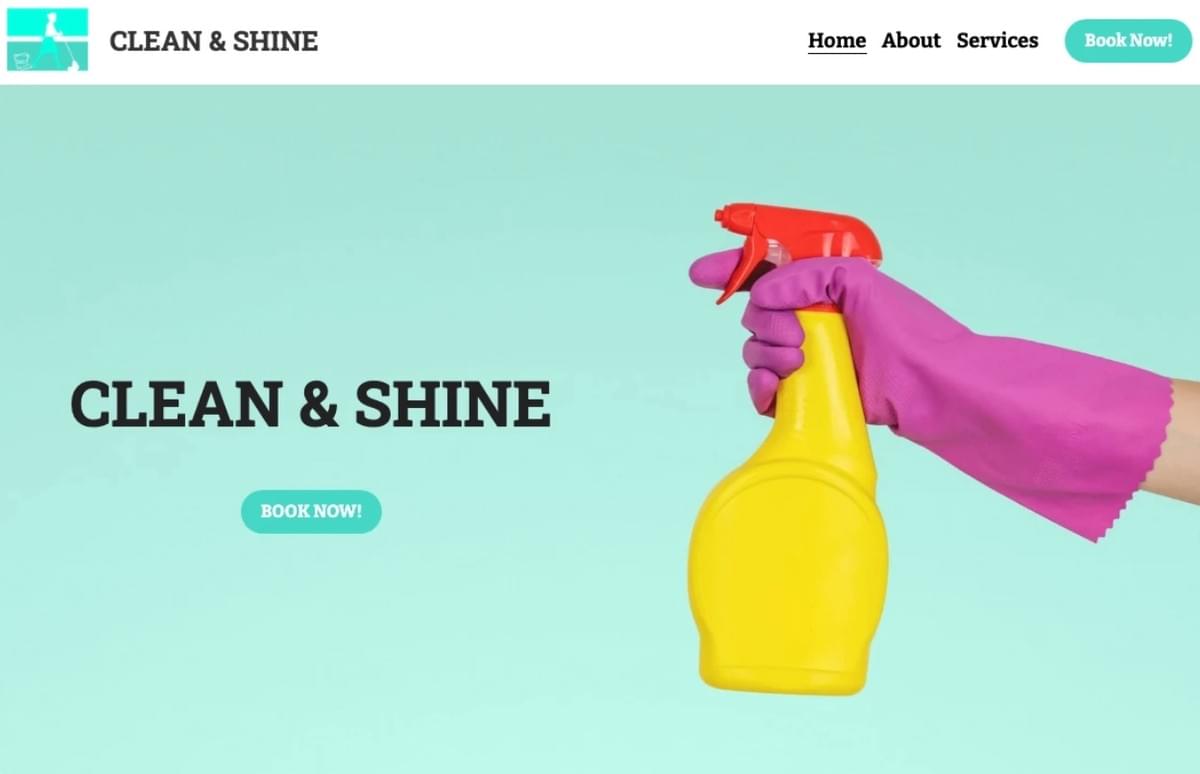 Template Clean & Shine da Strikingly Template Clean & Shine da Strikingly