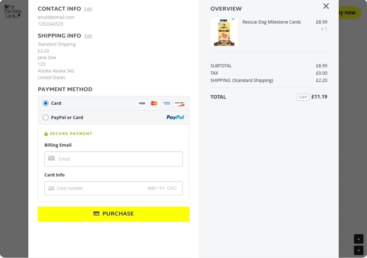 Imagem retirada de um site de usuária do Strikingly - Cartões de Marco de Animais de Estimação Imagem retirada de um site de usuária do Strikingly - Cartões de Marco de Animais de Estimação