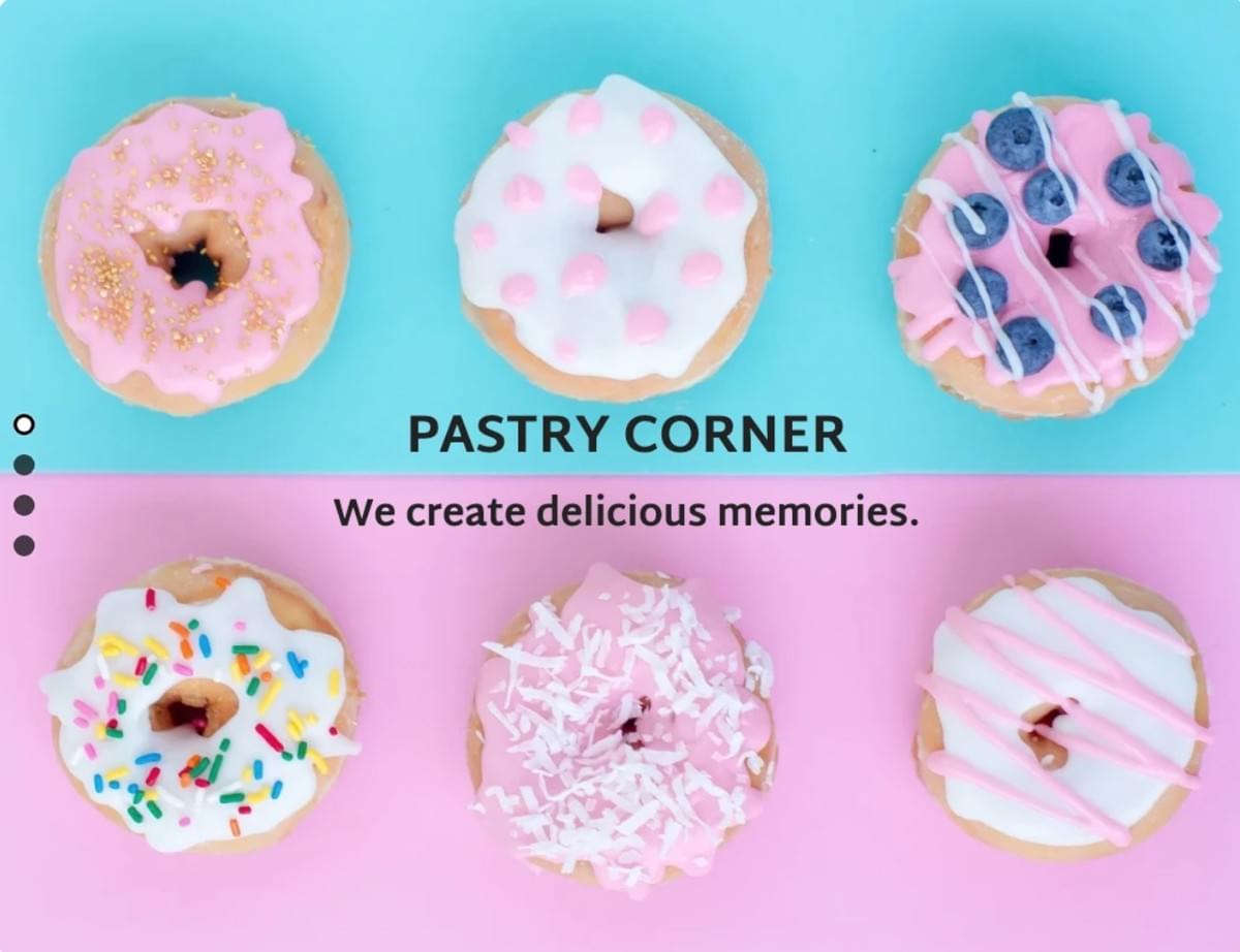 Pastry Corner Landingpage-Vorlage von Strikingly Pastry Corner Landingpage-Vorlage von Strikingly